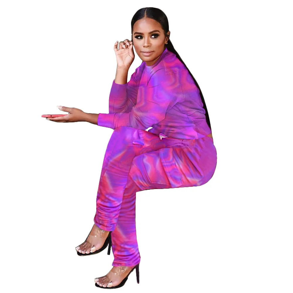 Shiny Colorful Tie Dye Print Long Sleeve Pullover and Pocket Stacked Pant Trouser Women Matching Sets Autumn Fashion 2 Piece Set
Shiny Colorful Tie Dye Print Long Sleeve Pullover and Pocket Stacked Pant Trouser Women Matching Sets Autumn Fashion 2 Piece Set