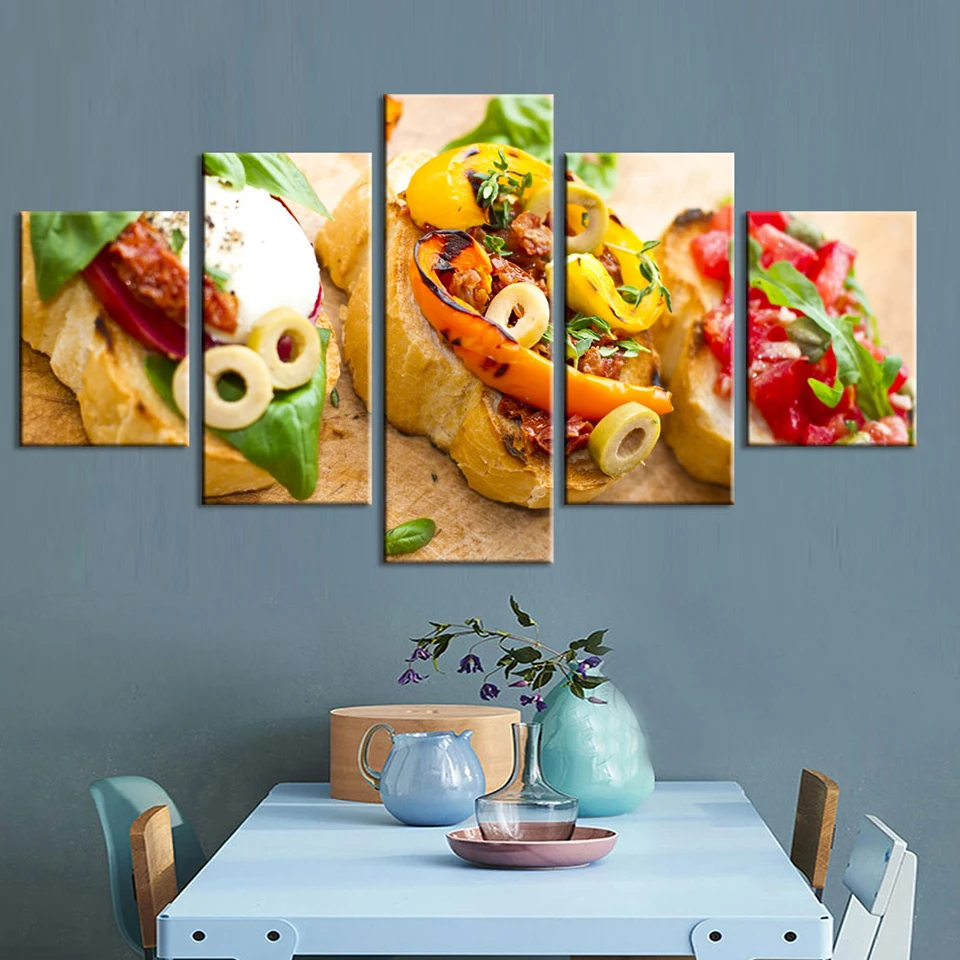 Modular Pictures Wall Art HD Prints Food 5 Pieces Bread Snacks Canvas Painting Restaurant Office Home Decoration Artwork Poster
Modular Pictures Wall Art HD Prints Food 5 Pieces Bread Snacks Canvas Painting Restaurant Office Home Decoration Artwork Poster