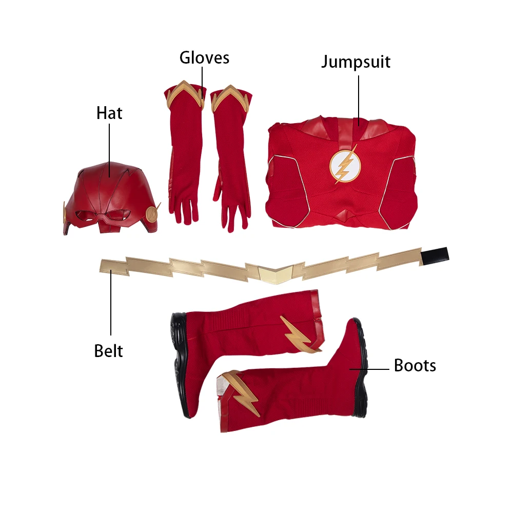 Flash Season 6 Barry Allen Cosplay Costume Superhero Halloween Barry Allen Red Jumpsuit Boots Fancy Uniform Removable Helmet
Flash Season 6 Barry Allen Cosplay Costume Superhero Halloween Barry Allen Red Jumpsuit Boots Fancy Uniform Removable Helmet