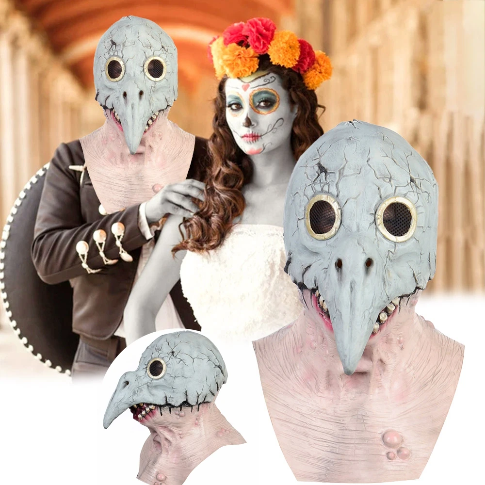 HorrorSkeleton маска Чумного доктора Череп длинный нос птица с клювом стимпанк Хэллоуин