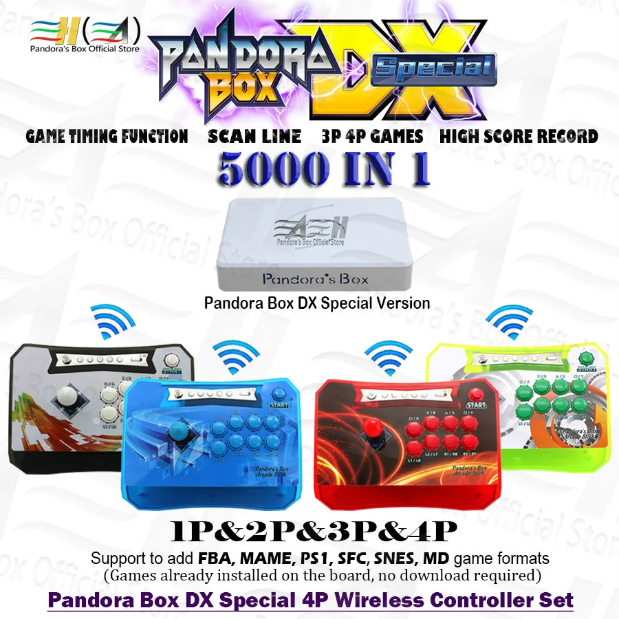 Pandora Box DX Special Version 5000 in 1 4P Wireless Controller Console Set arcade game save game High score record 3D tekken
Pandora Box DX Special Version 5000 in 1 4P Wireless Controller Console Set arcade game save game High score record 3D tekken