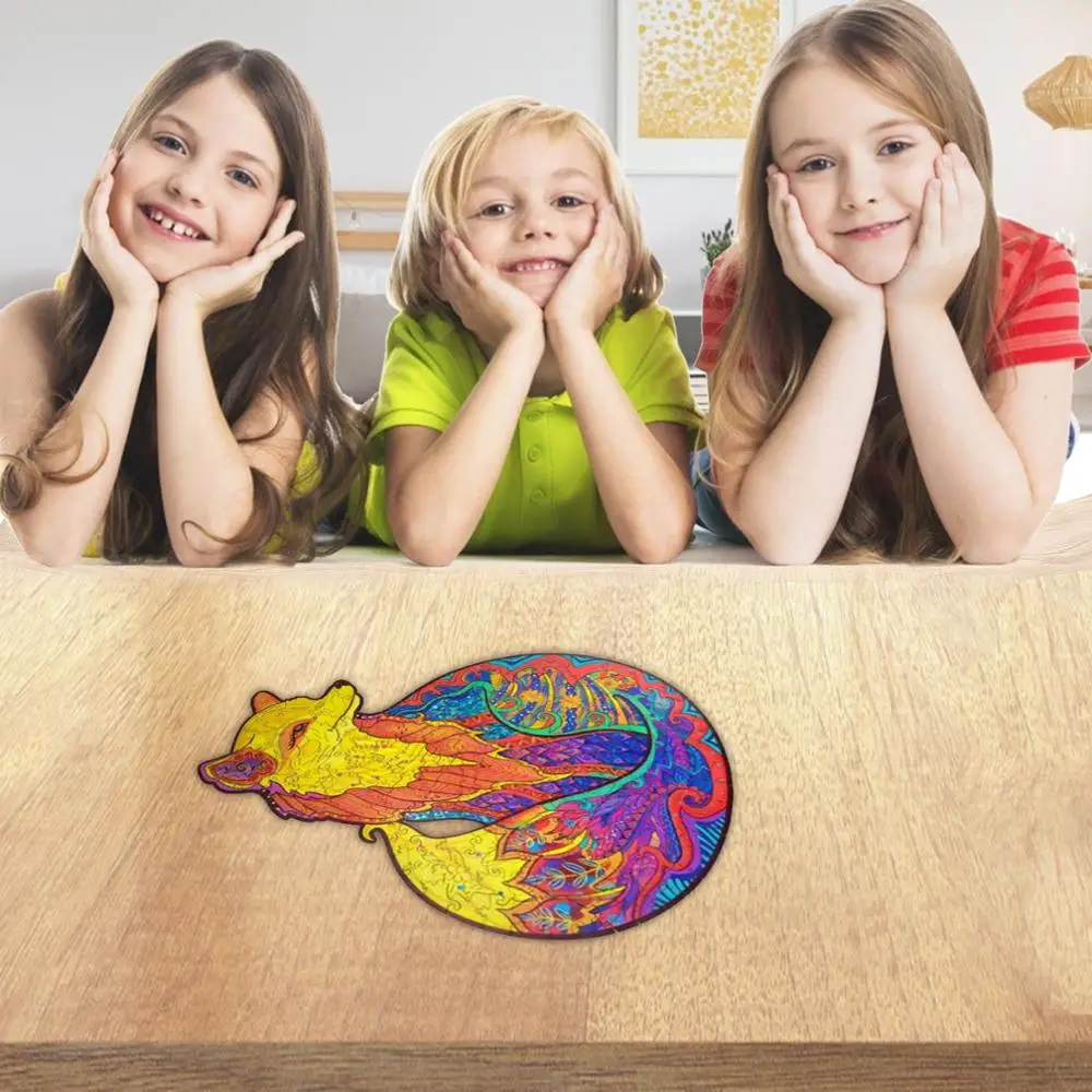 Unique Wooden animal Jigsaw Puzzles Mysterious Wolf Puzzle Gift For Adults Kids Educational Fabulous Gift Interactive Games Toy
Unique Wooden animal Jigsaw Puzzles Mysterious Wolf Puzzle Gift For Adults Kids Educational Fabulous Gift Interactive Games Toy