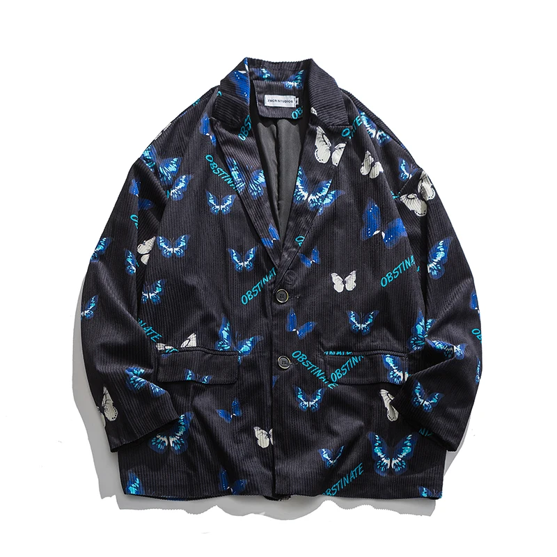 Spring Autumn Women Blazer Long Sleeve Coat Korean Style Butterfly Print Harajuku Casual Pockets Black Jackets Notched Outerwear
Spring Autumn Women Blazer Long Sleeve Coat Korean Style Butterfly Print Harajuku Casual Pockets Black Jackets Notched Outerwear