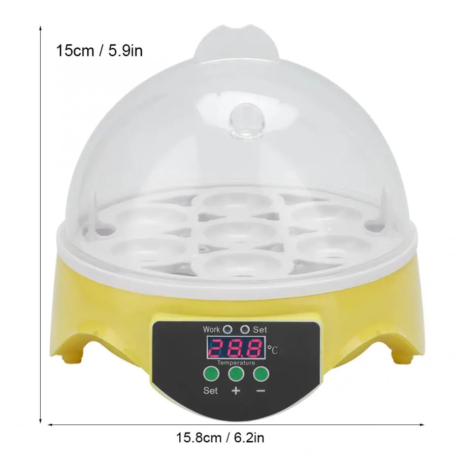 Mini 7 Eggs Automatic Digital Incubator Temperature Farm Duck Chicken Bird Egg Hatcher 110 220V Poultry Hatchery Machine Brooder
Mini 7 Eggs Automatic Digital Incubator Temperature Farm Duck Chicken Bird Egg Hatcher 110 220V Poultry Hatchery Machine Brooder