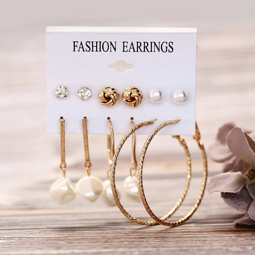 Retro Women Earrings Pearl big earring for woman 2020 New Brincos Fashion Jewelry
Retro Women Earrings Pearl big earring for woman 2020 New Brincos Fashion Jewelry