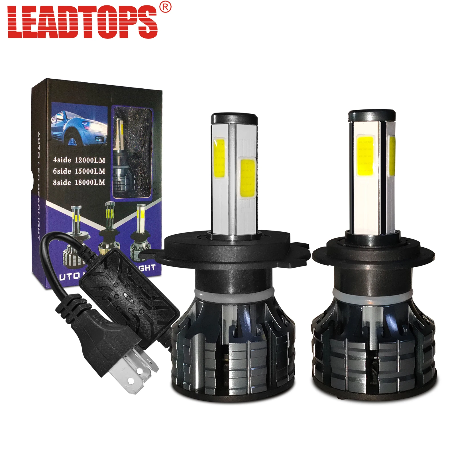 LEADTOPS Two Pieces LED H1 H3 H7 H4 H13 H11 9004 880 Car Headlight Bulbs 72W 8000LM 6500K For 9V to 36V 200M Lighting Range
LEADTOPS Two Pieces LED H1 H3 H7 H4 H13 H11 9004 880 Car Headlight Bulbs 72W 8000LM 6500K For 9V to 36V 200M Lighting Range
