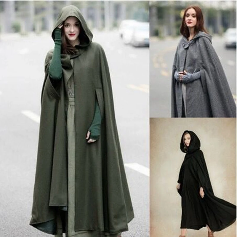 Women Stylish Long Cape Cloak Hooded Wool Blend Cloak Coat Autumn Hoodies Poncho Warm Cosplay Jackets Outwear Windbreaker
Women Stylish Long Cape Cloak Hooded Wool Blend Cloak Coat Autumn Hoodies Poncho Warm Cosplay Jackets Outwear Windbreaker