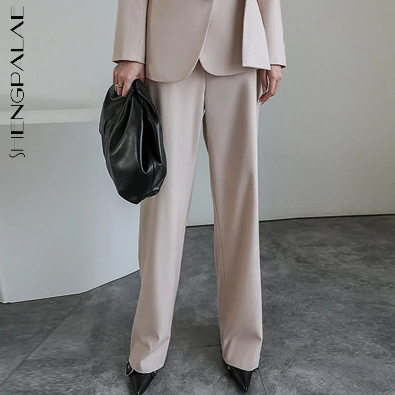 SHENGPALAE Fashion Cashmere Trousers Women's Autumn 2021 New High Waist Straight Loose Solid Color Pants Female Tide 5E4665
SHENGPALAE Fashion Cashmere Trousers Women's Autumn 2021 New High Waist Straight Loose Solid Color Pants Female Tide 5E4665