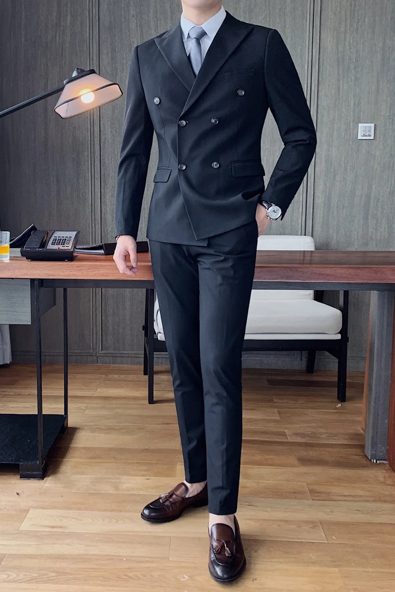 2PC British Style Men Suits Fashion 2021 Double Breasted Wedding Suits for Men Slim Fit Formal Wear Mens Suits With Pants 4XL-M
2PC British Style Men Suits Fashion 2021 Double Breasted Wedding Suits for Men Slim Fit Formal Wear Mens Suits With Pants 4XL-M