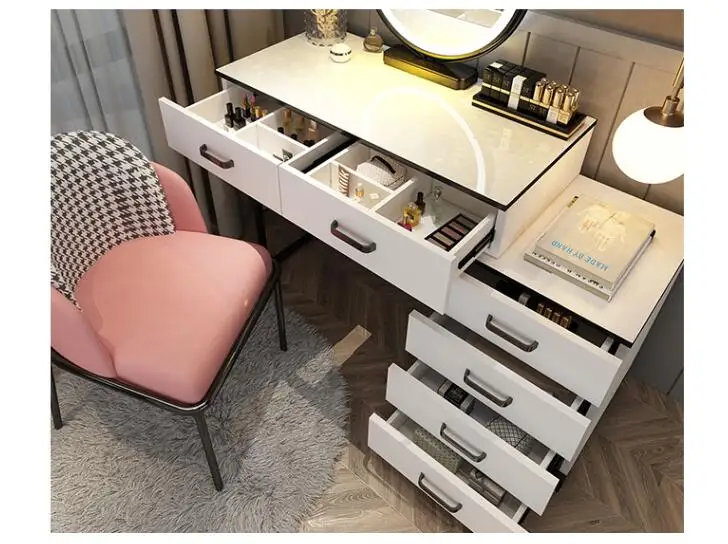 Nordic luxury dressing table bedroom online celebrity ins dressing table with lamp Modern minimalist multifunctional storage cab
Nordic luxury dressing table bedroom online celebrity ins dressing table with lamp Modern minimalist multifunctional storage cab