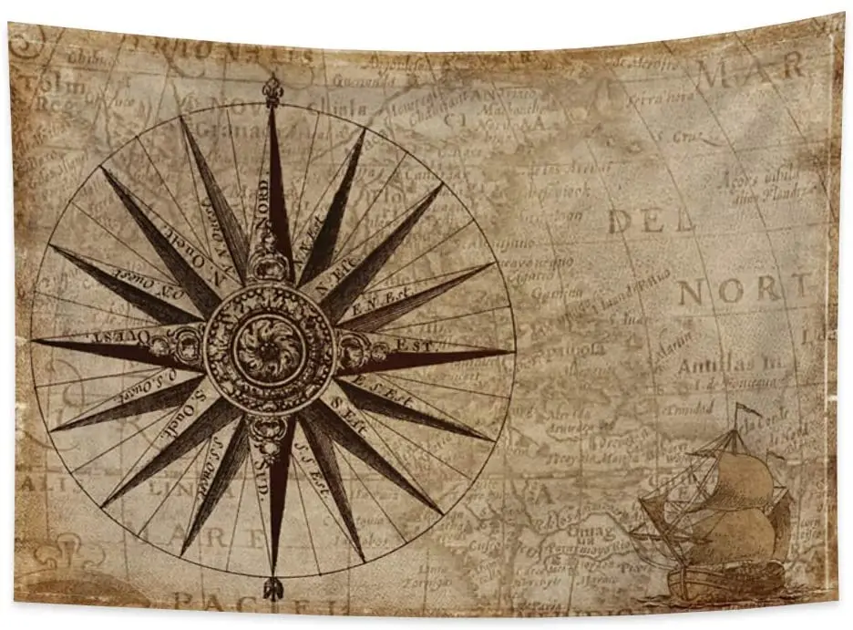 Nautical Compass Map Tapestry Retro Sea Route Kraft Paper Art Development of Europe Wall Hanging for Living Room College Dorm
Nautical Compass Map Tapestry Retro Sea Route Kraft Paper Art Development of Europe Wall Hanging for Living Room College Dorm