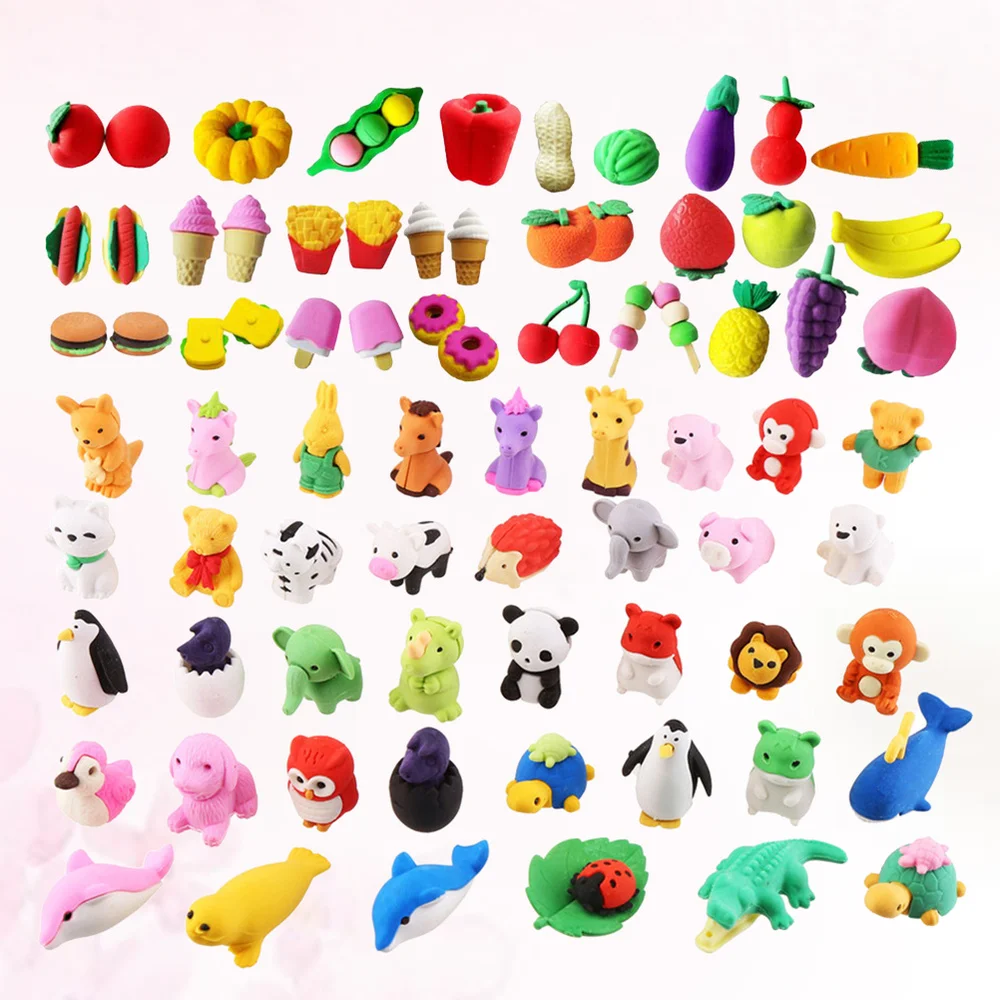 100PCS Cartoon Erasers Creative Erasers Lovely Animal Fruit Vegetable Shape Erasers (50PCS Animals, 50PCS Fruits)
100PCS Cartoon Erasers Creative Erasers Lovely Animal Fruit Vegetable Shape Erasers (50PCS Animals, 50PCS Fruits)
