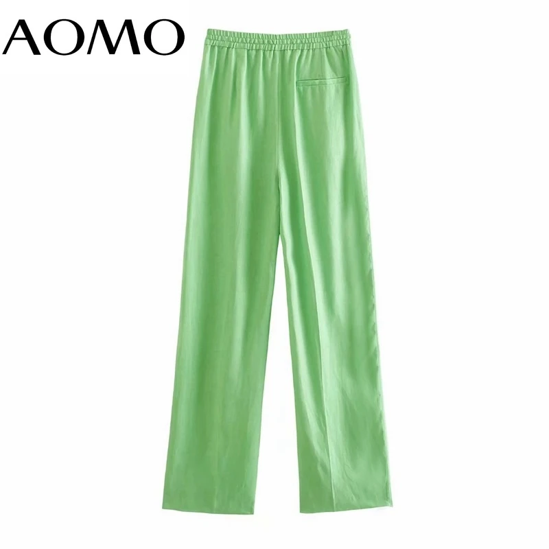 AOMO Women Green Cotton Linen Long Pants Trousers Vintage Style Strethy Waist Lady Pants Pantalon 3H137A
AOMO Women Green Cotton Linen Long Pants Trousers Vintage Style Strethy Waist Lady Pants Pantalon 3H137A