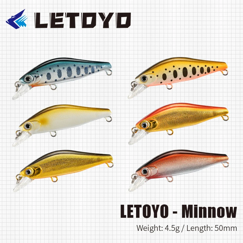 LETOYO 4.5g 50mm Trout Minnow Artificial Bait Fishing Lure Creek Wobblers Sinking Hard Baits For Salmon Stream Lure Tackle Japan
LETOYO 4.5g 50mm Trout Minnow Artificial Bait Fishing Lure Creek Wobblers Sinking Hard Baits For Salmon Stream Lure Tackle Japan