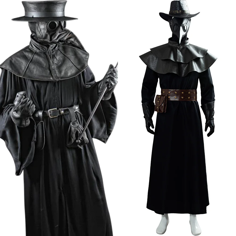 Steampunk Halloween Costume Outfit Brird Mask Cape Long Grown Hat Set Plague Doctor Cosplay
Steampunk Halloween Costume Outfit Brird Mask Cape Long Grown Hat Set Plague Doctor Cosplay