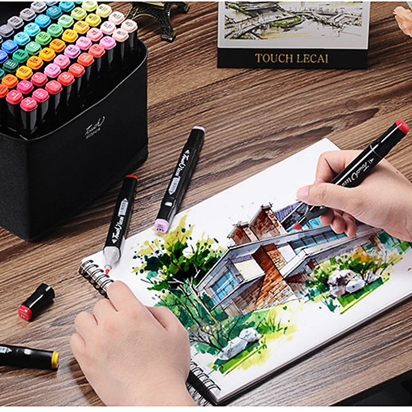 30/40/60 Colors Graphic Marker Pen Set Professional Sketch Art Markers Double Headed Color Art Pens Paiting Pen with 4/5 Gifts
30/40/60 Colors Graphic Marker Pen Set Professional Sketch Art Markers Double Headed Color Art Pens Paiting Pen with 4/5 Gifts