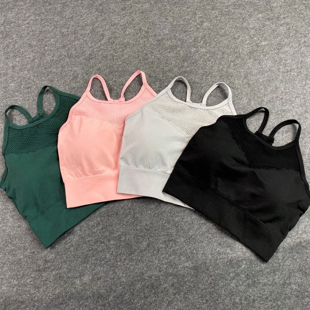 Seamless Top Sports Bras Bralette Crop Top Fitness Gym Running Sportswear Women's Underwear Push Up Brassiere Sexy Mesh Yoga Bra
Seamless Top Sports Bras Bralette Crop Top Fitness Gym Running Sportswear Women's Underwear Push Up Brassiere Sexy Mesh Yoga Bra