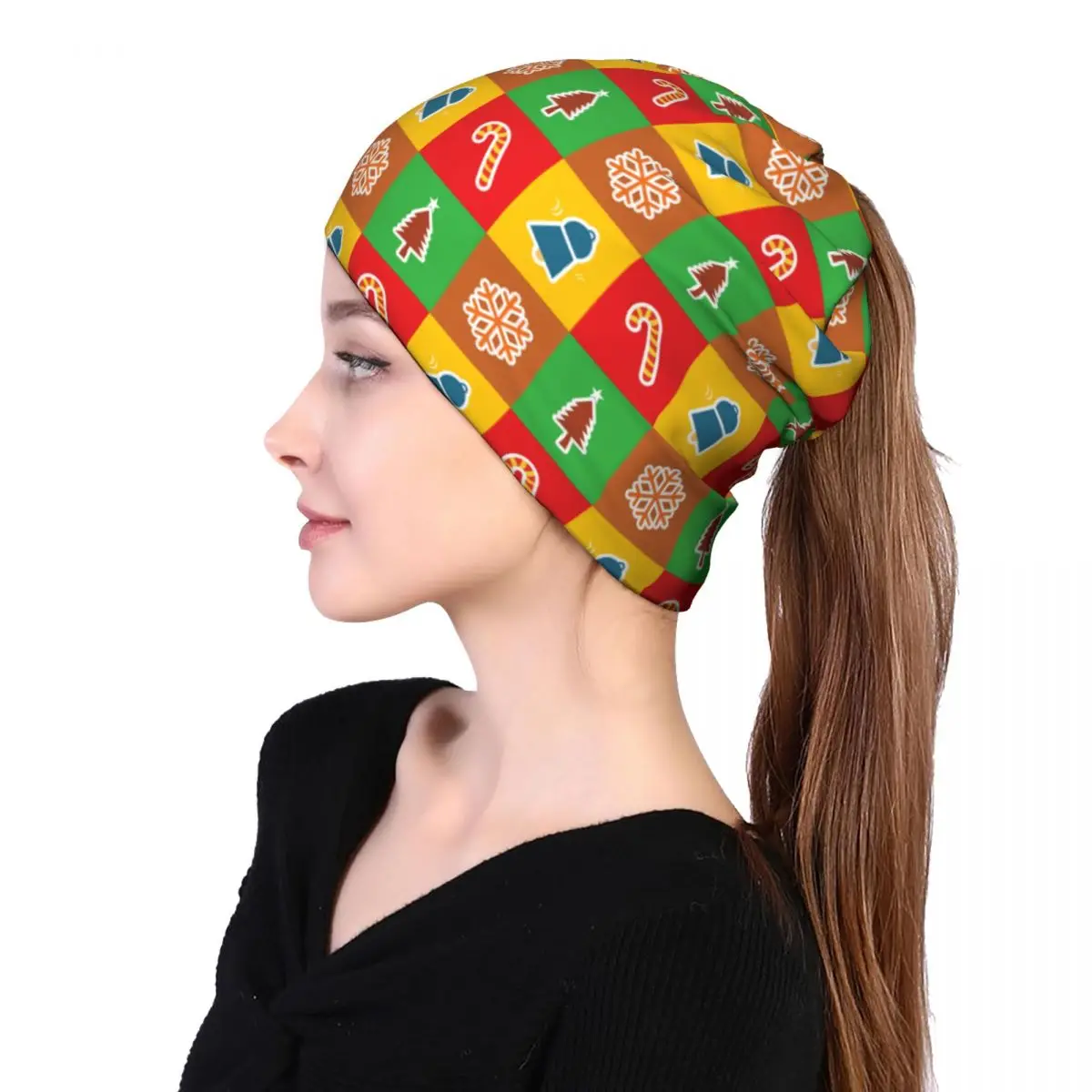 Candy Cane Fir Tree Silhouette Jingle Bell Snowflake Unisex multifunction beanie hat
Candy Cane Fir Tree Silhouette Jingle Bell Snowflake Unisex multifunction beanie hat