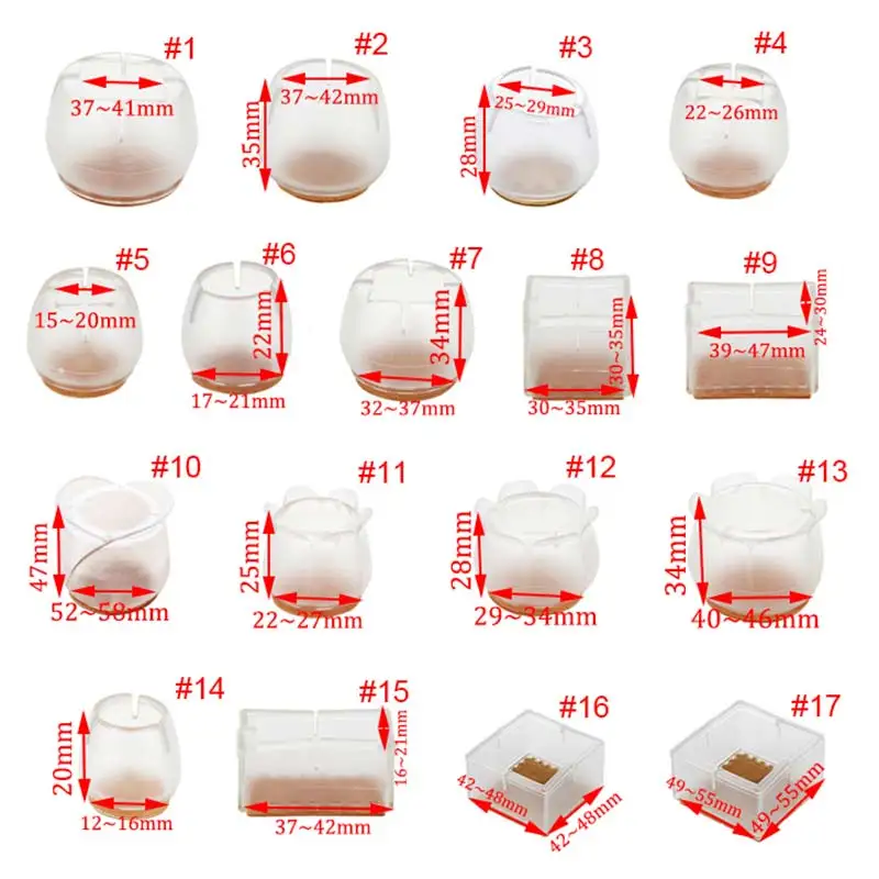 10pcs Silicone Rectangle Square Round Chair Leg Caps Feet Pads Furniture Table Covers Wood Floor Protectors SASI
10pcs Silicone Rectangle Square Round Chair Leg Caps Feet Pads Furniture Table Covers Wood Floor Protectors SASI