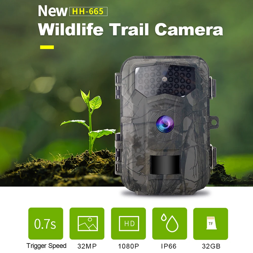 HH-665 Trail Camera Night Vision 20MP Waterproof Infrared Hunting Camera Outdoor Wildlife Surveillance Scouting Photo Trap Cam 
HH-665 Trail Camera Night Vision 20MP Waterproof Infrared Hunting Camera Outdoor Wildlife Surveillance Scouting Photo Trap Cam