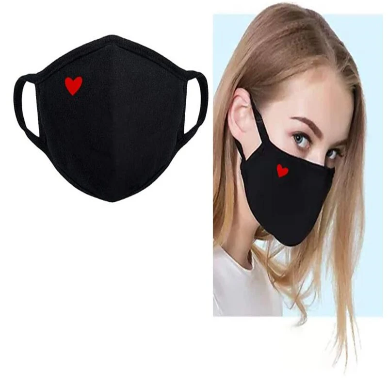 Fashion Masks Washable Heart-shaped Printed Cotton Dustproof Reuseable Mouth Mask Unisex Face Mouth Covers For Adult
Fashion Masks Washable Heart-shaped Printed Cotton Dustproof Reuseable Mouth Mask Unisex Face Mouth Covers For Adult