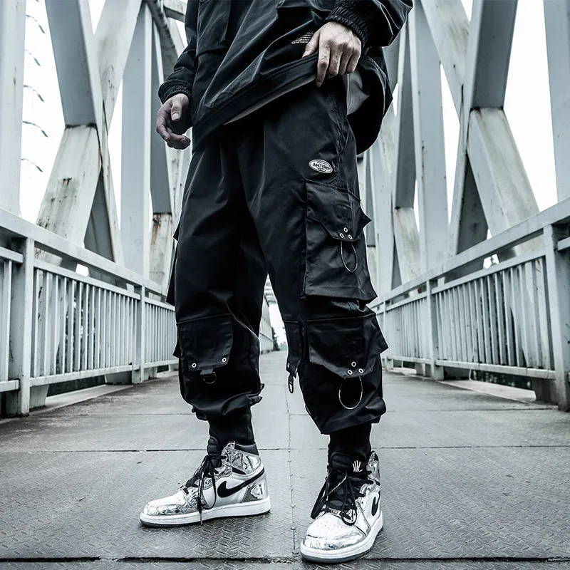 Multi-pocket Cargo Pants Men's Loose Hip-hop Trousers Motorcycle Pants Mens Drawstring Black Jogging Pants Fashion Streetwear
Multi-pocket Cargo Pants Men's Loose Hip-hop Trousers Motorcycle Pants Mens Drawstring Black Jogging Pants Fashion Streetwear