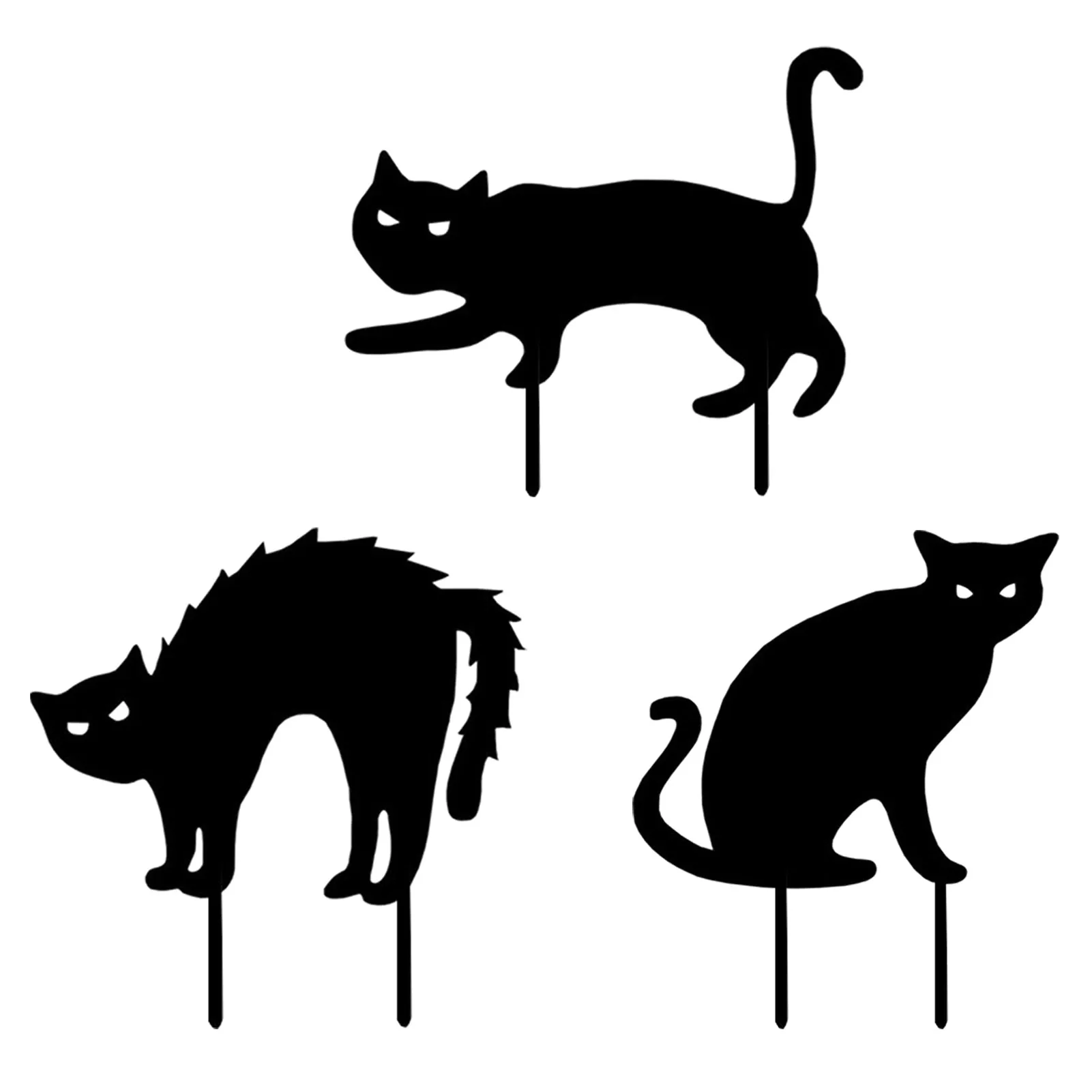 

Таинственное украшение для сада в виде черной кошки, акриловые водонепроницаемые уличные украшения в виде животных, украшение для дома и са...