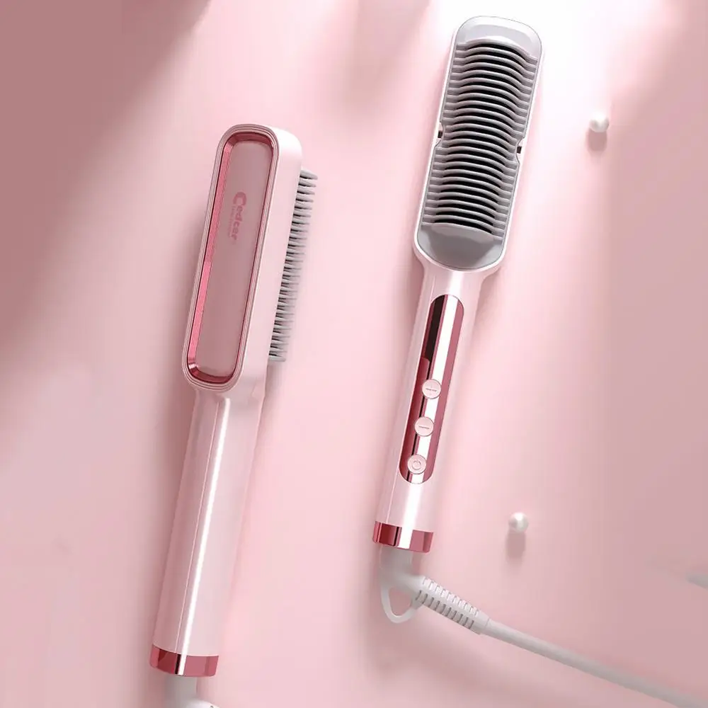 Hair Straightener Flat Iron Straightening Brush Hot Heating Comb Hair Straight Styler Corrugation Curling Iron Hair Curler Comb
Hair Straightener Flat Iron Straightening Brush Hot Heating Comb Hair Straight Styler Corrugation Curling Iron Hair Curler Comb