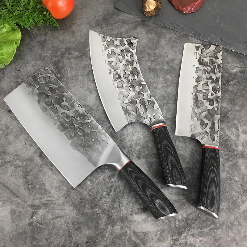 Forged kitchen knife handmade knife cleaver knife chinese meat knife set wood handle chopping slicing chef knife quality
Forged kitchen knife handmade knife cleaver knife chinese meat knife set wood handle chopping slicing chef knife quality
