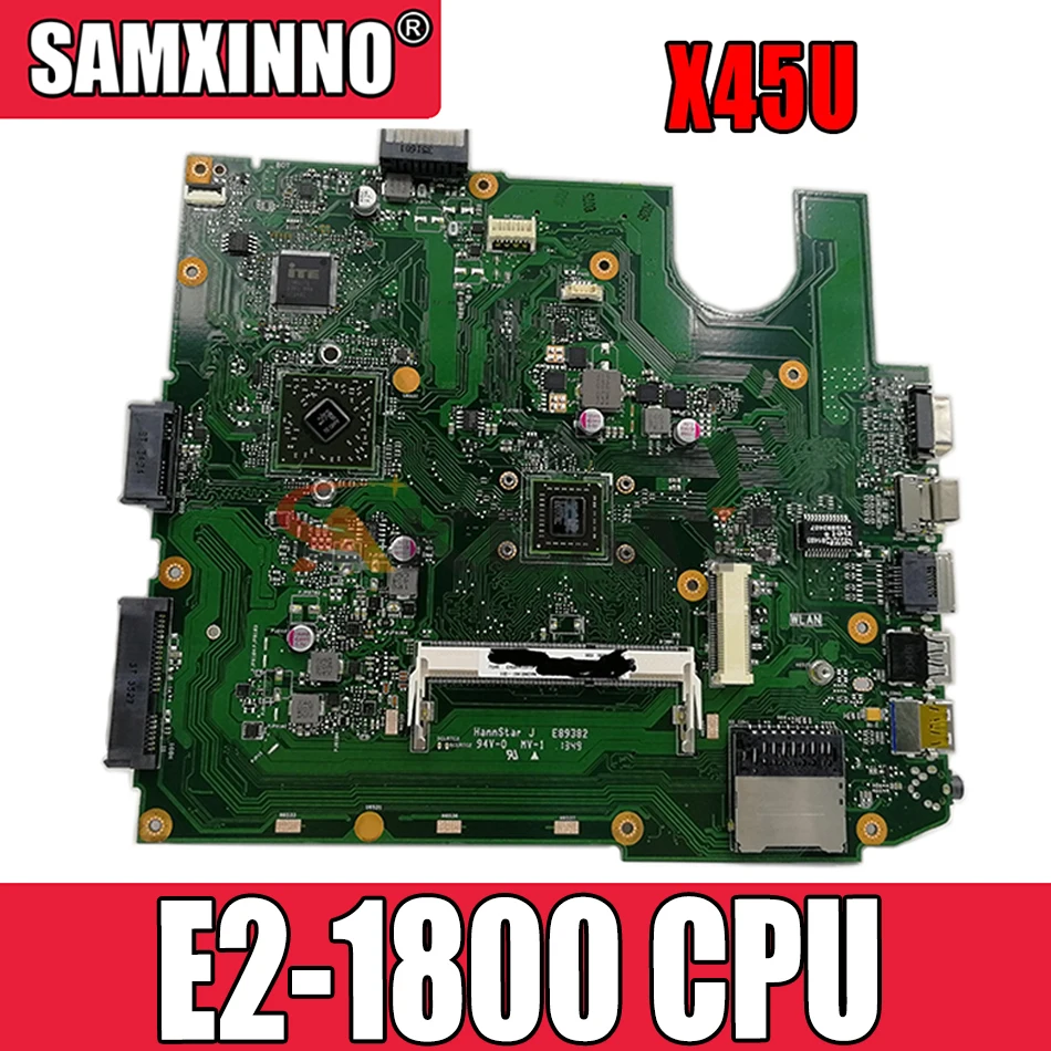 AKEMY X45U Laptop Motherboard For ASUS VivoBook X45U A45U Original Mainboard AMD E2-1800 CPU
AKEMY X45U Laptop Motherboard For ASUS VivoBook X45U A45U Original Mainboard AMD E2-1800 CPU