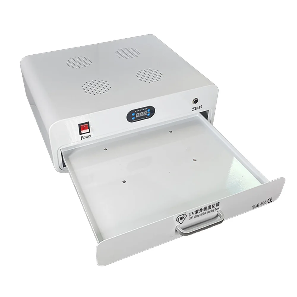 TBK 905 Ultraviolet Curing UV Lamp Box 80pcs LED light For Curved Screen Glass OCA Curing 110V 220V Mobile Phone Repair Machine
TBK 905 Ultraviolet Curing UV Lamp Box 80pcs LED light For Curved Screen Glass OCA Curing 110V 220V Mobile Phone Repair Machine