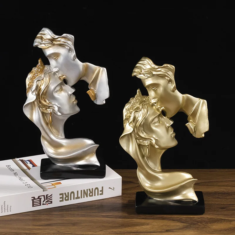 Creative Kissing Lovers Figure Statue Resin Crafts Decoration Home Living Room Decoration Gift Decoration Light Luxury Fashion
Creative Kissing Lovers Figure Statue Resin Crafts Decoration Home Living Room Decoration Gift Decoration Light Luxury Fashion