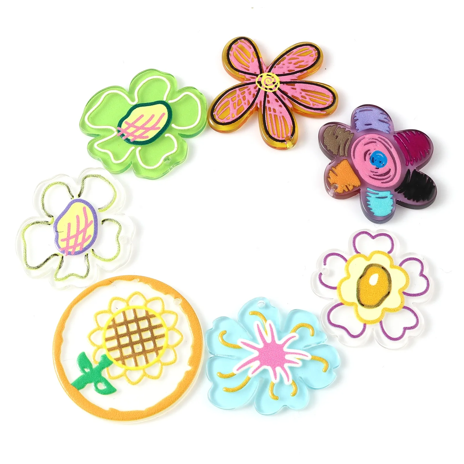 10 PCS Resin Painting Flower Charms Pendant For Necklace Making Romantic Colorful Flower Bracelet DIY Findings Jewelry Supplies
10 PCS Resin Painting Flower Charms Pendant For Necklace Making Romantic Colorful Flower Bracelet DIY Findings Jewelry Supplies