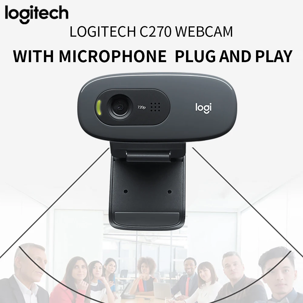 Веб-камера Logitech C270/C270i HD 720p 3 Мп широкоэкранная USB2.0 | Компьютеры и офис