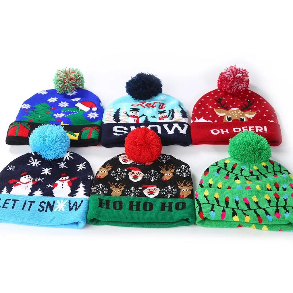 Hot LED Christmas Hat Sweater Knitted Beanie Christmas Light Up Knitted Hat Christmas Gift for Kids Xmas 2021 New Year Decor
Hot LED Christmas Hat Sweater Knitted Beanie Christmas Light Up Knitted Hat Christmas Gift for Kids Xmas 2021 New Year Decor
