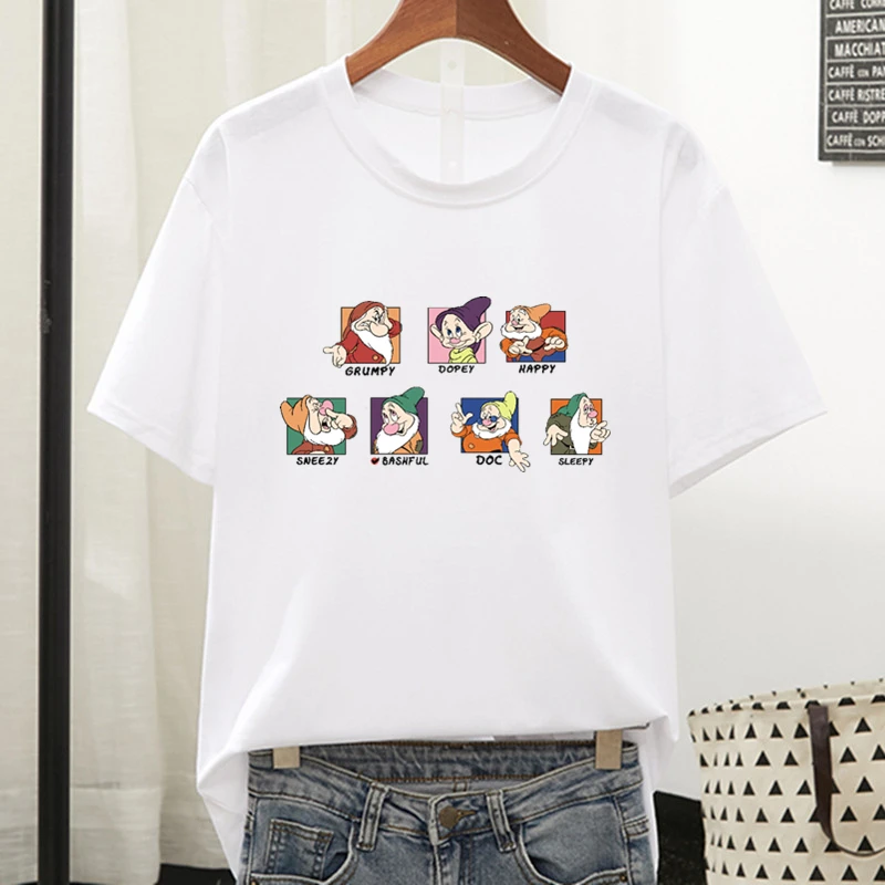 Disney Anime Dwarf Cute T Shirts Ladies Short Sleeves Summer Casual Harajuku Top Tees Streetwear Fashion Black T-Shirts Camiseta
Disney Anime Dwarf Cute T Shirts Ladies Short Sleeves Summer Casual Harajuku Top Tees Streetwear Fashion Black T-Shirts Camiseta