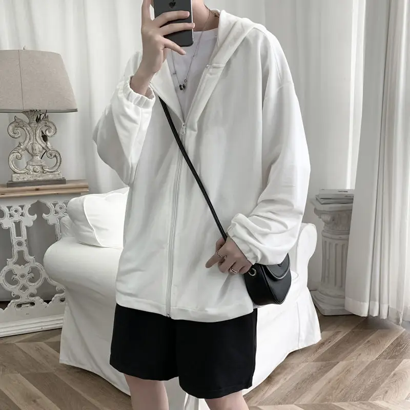 Spring Thin Track Jacket Men's Fashion Solid Color Casual Hooded Jackets Mens Streetwear Wild Loose Hip Hop Bomber Jacket Men
Spring Thin Track Jacket Men's Fashion Solid Color Casual Hooded Jackets Mens Streetwear Wild Loose Hip Hop Bomber Jacket Men