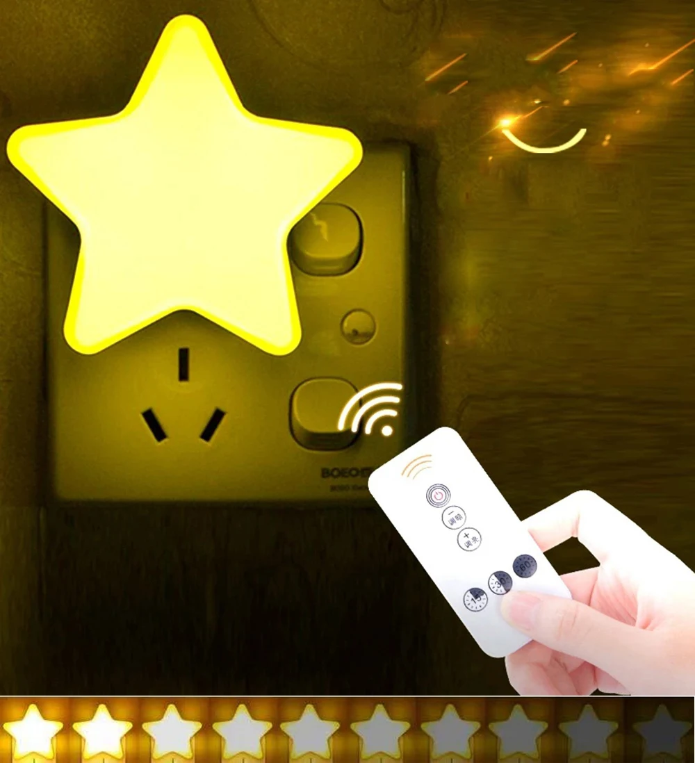 LED Night Lights Remote Sensor Control Star Bedside Wall Lamp Mini Cartoons Sleeping Light Nursery Baby Kids Children's Bedroom
LED Night Lights Remote Sensor Control Star Bedside Wall Lamp Mini Cartoons Sleeping Light Nursery Baby Kids Children's Bedroom