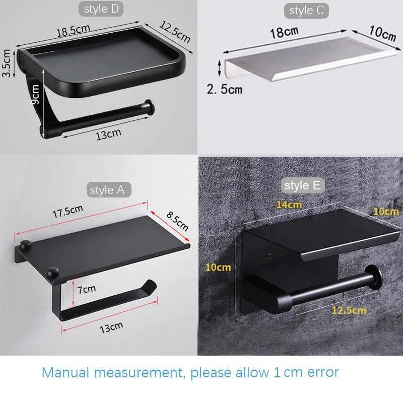 Stainless Steel Toilet Paper Holder Bathroom Wall Mount WC Paper Phone Holder Shelf Towel Roll shelf Accessories
Stainless Steel Toilet Paper Holder Bathroom Wall Mount WC Paper Phone Holder Shelf Towel Roll shelf Accessories