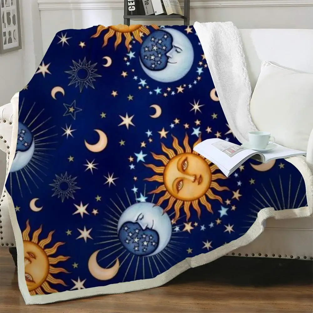NKNK Brank Hippie Blankets Sun 3D Print Moon Bedding Throw Star Thin Quilt Sherpa Blanket New Vintage Polyester Warm
NKNK Brank Hippie Blankets Sun 3D Print Moon Bedding Throw Star Thin Quilt Sherpa Blanket New Vintage Polyester Warm
