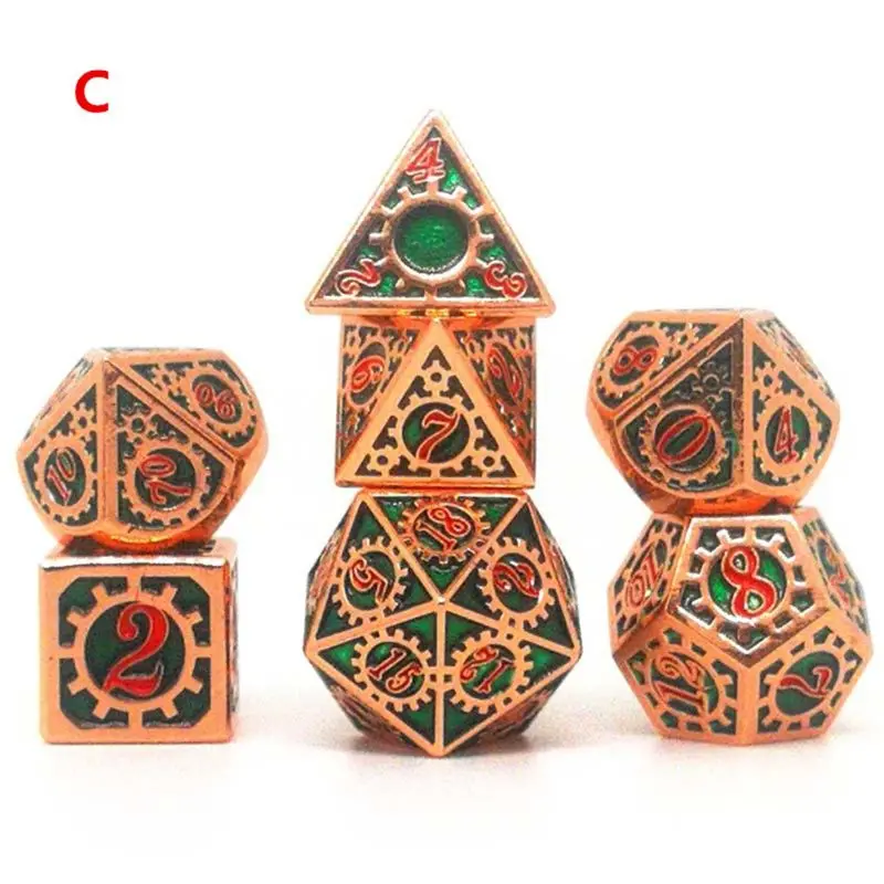 Metal Dice Set DND Board Game 7pcs Polyhedral Dice for RPG Role Playing Game D2TC
Metal Dice Set DND Board Game 7pcs Polyhedral Dice for RPG Role Playing Game D2TC