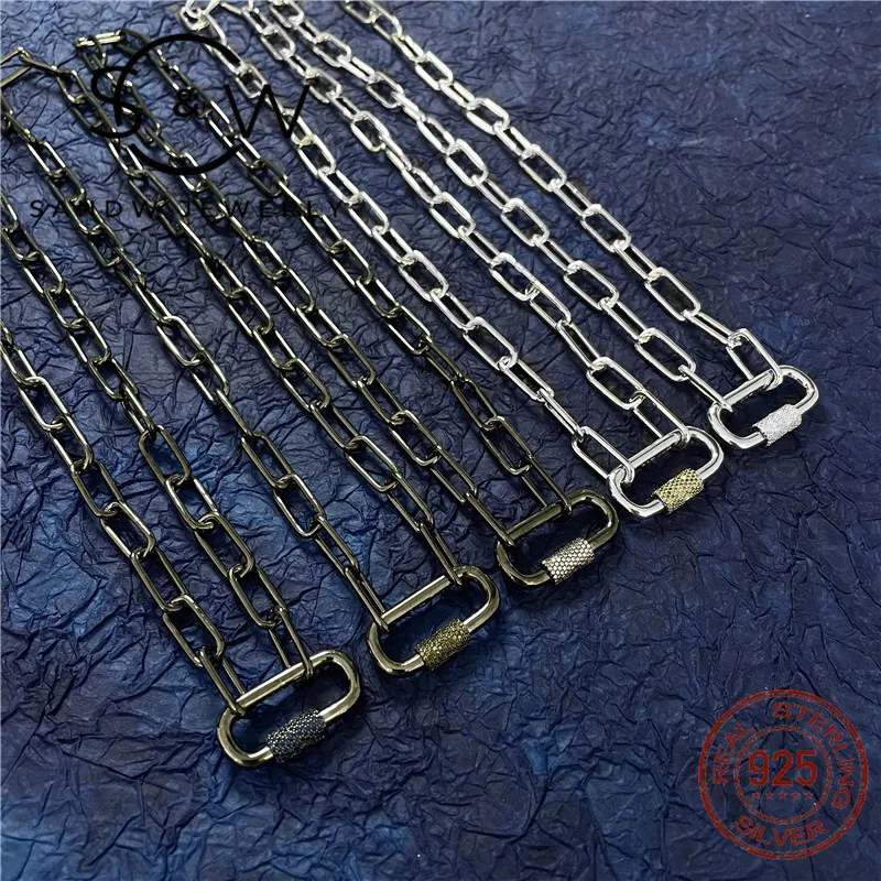 Sterling Silver 925 Necklace Monaco Jewelry Black Lock Necklaces Original 1:1 Light Luxury Fashion Couple Gift
Sterling Silver 925 Necklace Monaco Jewelry Black Lock Necklaces Original 1:1 Light Luxury Fashion Couple Gift