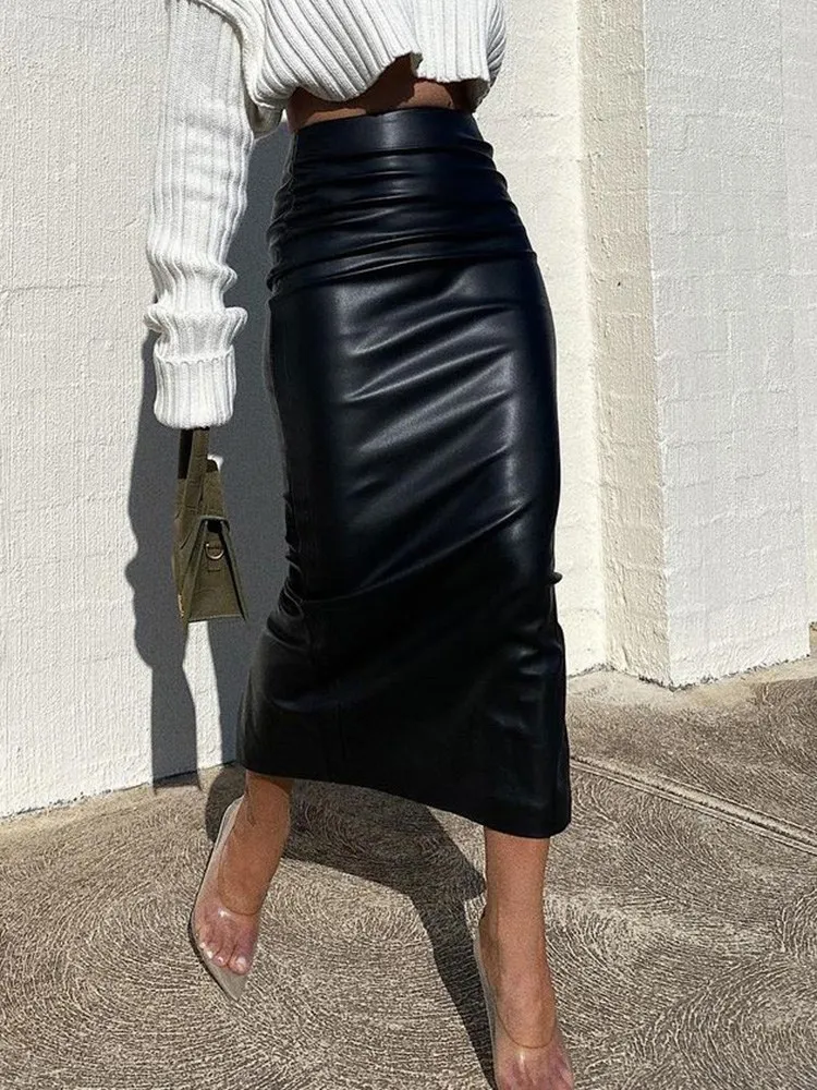 Fashion Elegant Women Midi Skirts Folds Split Autumn Skinny Slim Sexy Streetwear Casual Office Lady Fashion Female Clothing
Fashion Elegant Women Midi Skirts Folds Split Autumn Skinny Slim Sexy Streetwear Casual Office Lady Fashion Female Clothing