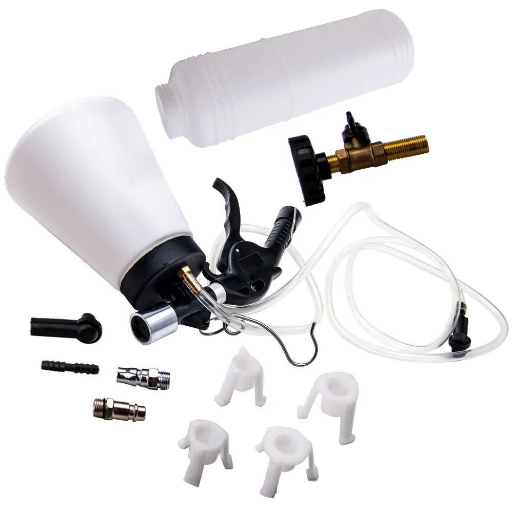 Car Brake Fluid Bleeder Kit Air Powered Pneumatic Vacuum Tool 1L+0.75L Plastic Pneumatic Pump Tool Air Extractor Oil Bleeding
Car Brake Fluid Bleeder Kit Air Powered Pneumatic Vacuum Tool 1L+0.75L Plastic Pneumatic Pump Tool Air Extractor Oil Bleeding