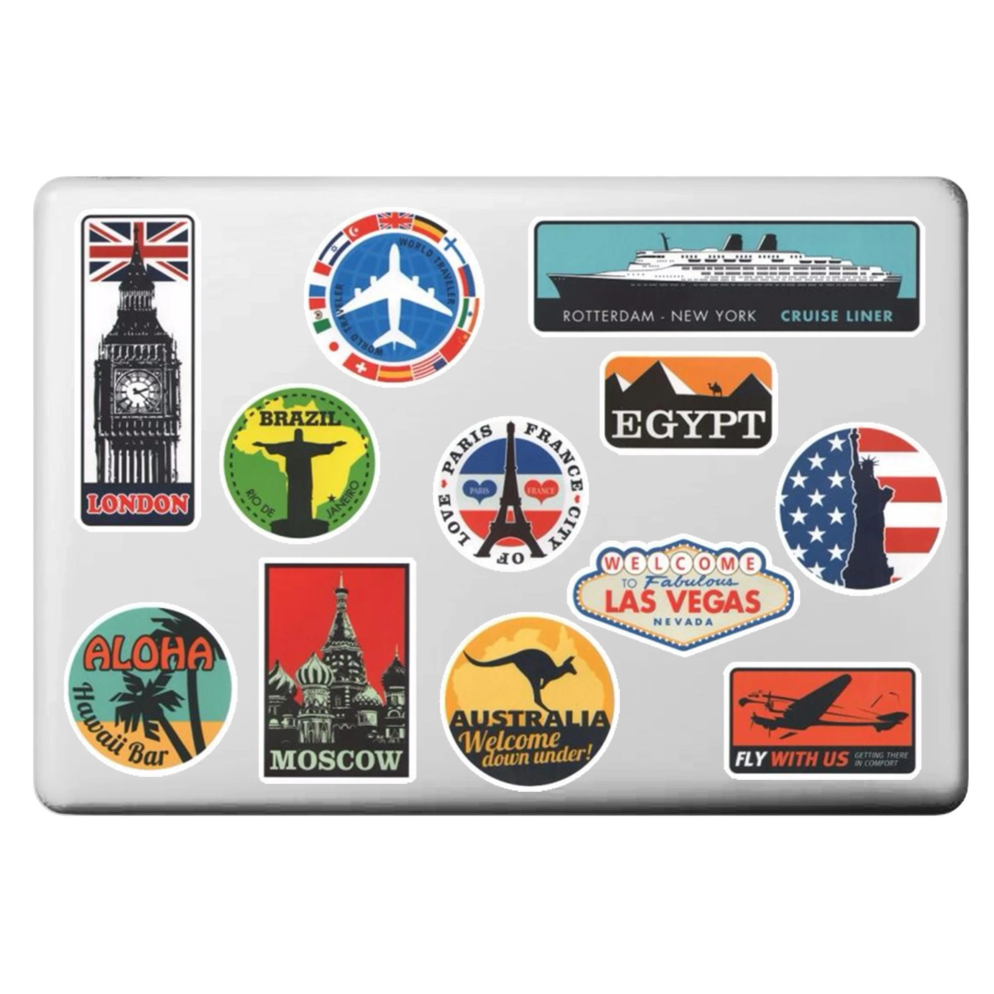 Классический дорожный стикер для ноутбука Macbook Surface Ipad Air 2 мини чемодан гитара