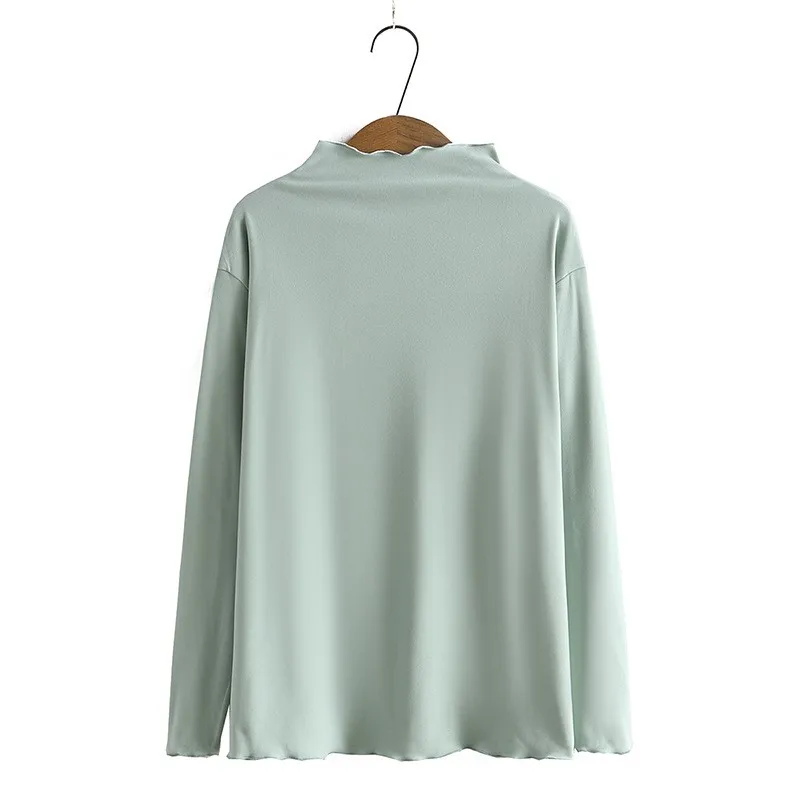 Women's Clothing T-Shirts Plus Size Autumn Winter 2021 New Fashion Mock Neck Long Sleeve Keep Warm Solid Color Ruffled Tops
Women's Clothing T-Shirts Plus Size Autumn Winter 2021 New Fashion Mock Neck Long Sleeve Keep Warm Solid Color Ruffled Tops