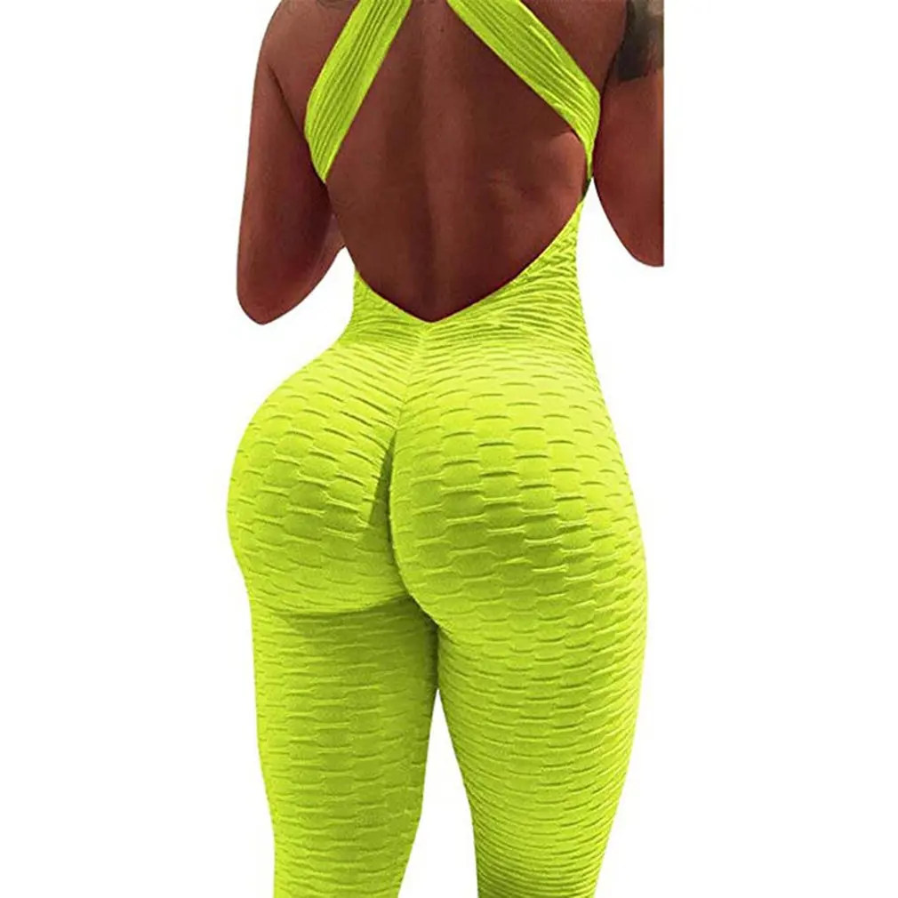 Women Sports Yoga Set Siamese High Waist Hips Trousers Halter Top Bandage Yoga Jumpsuit Fitness Tracksuit
Women Sports Yoga Set Siamese High Waist Hips Trousers Halter Top Bandage Yoga Jumpsuit Fitness Tracksuit