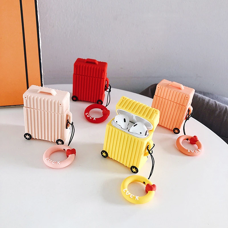 Creative Cute Suitcase Square Belt Bracelet Silicone Earphone Protective Cover Suitable for Airpods Anti-drop 
Creative Cute Suitcase Square Belt Bracelet Silicone Earphone Protective Cover Suitable for Airpods Anti-drop