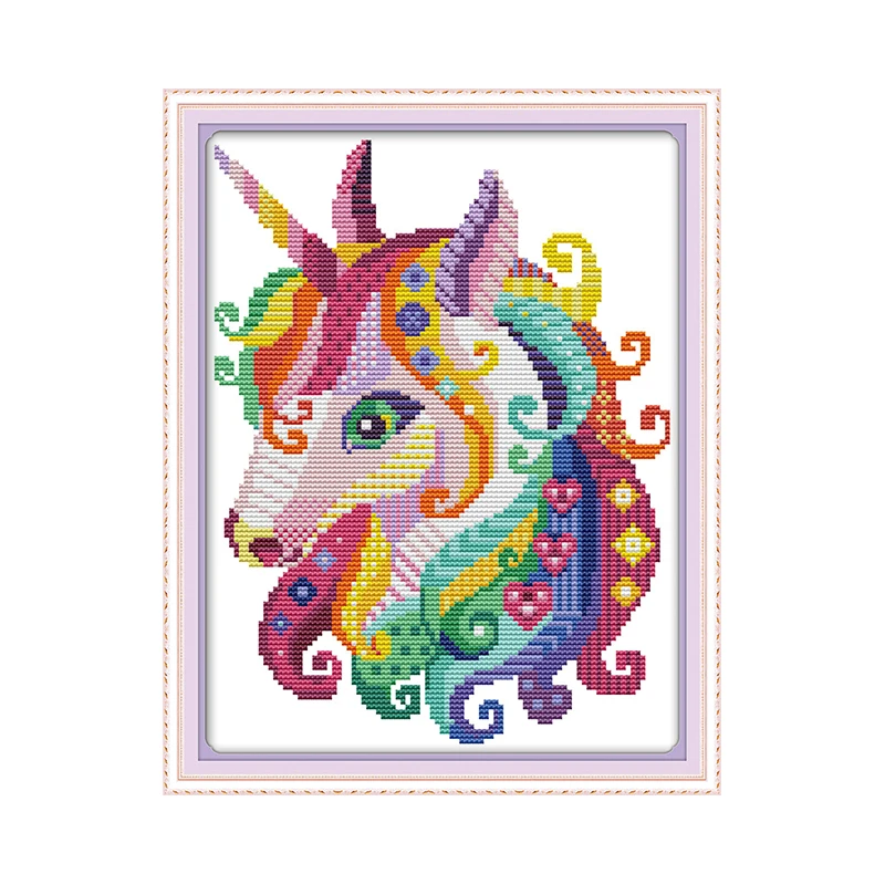 Unicorn Patterns Joy Sunday Stamped Cross Stitch Kit 14CT DMC DIY Embroidery Kit for Needlework Set 11CT Count Printed on Canvas
Unicorn Patterns Joy Sunday Stamped Cross Stitch Kit 14CT DMC DIY Embroidery Kit for Needlework Set 11CT Count Printed on Canvas