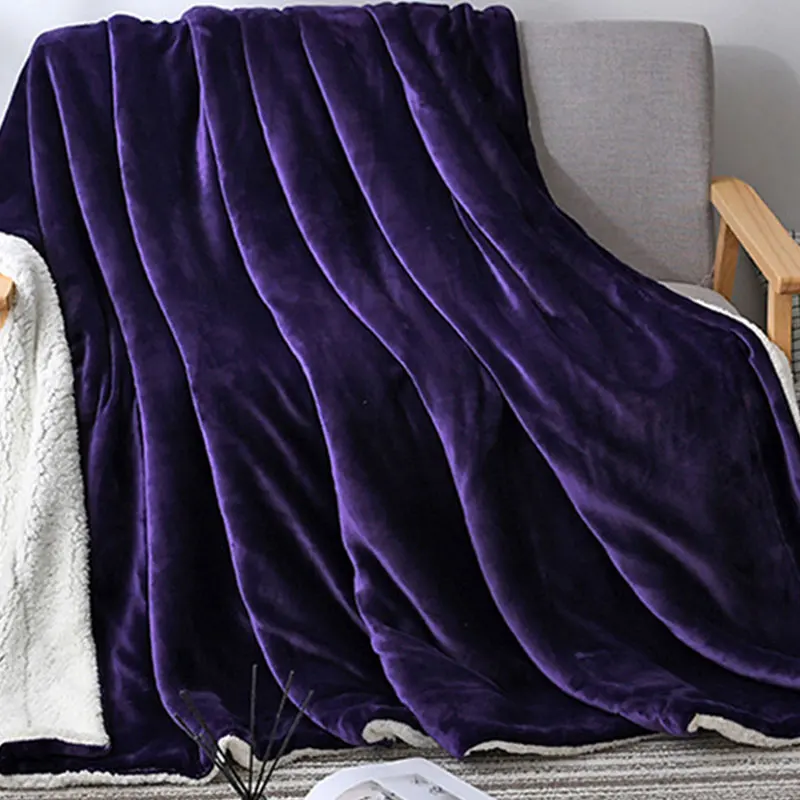 Bed Sofa Bedspread Solid Color Double Layer Travel Blankets Fleece Blanket Thickened Warm Soft Flannel Blanket Cozy Blanket
Bed Sofa Bedspread Solid Color Double Layer Travel Blankets Fleece Blanket Thickened Warm Soft Flannel Blanket Cozy Blanket